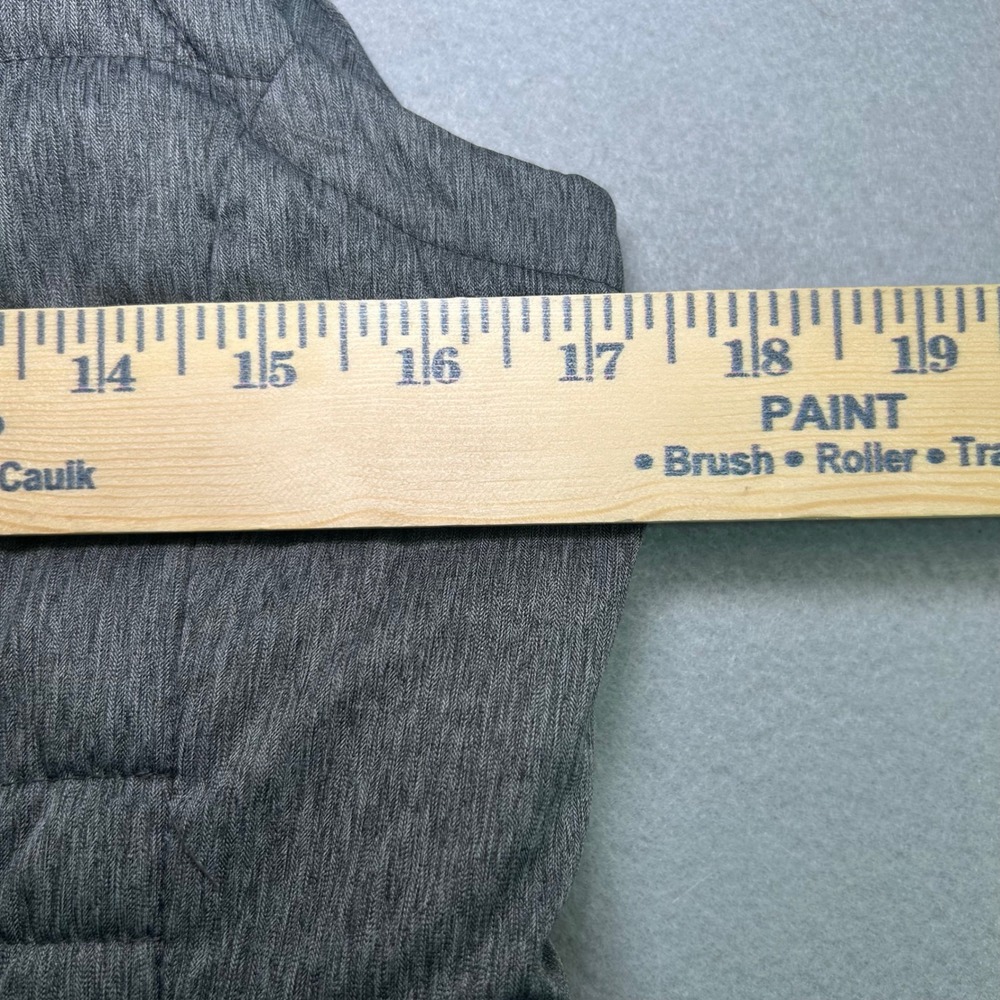The North Face Puffer Vest Women XS Grey Heathered Insulated Full Zip - Picture 2 of 8